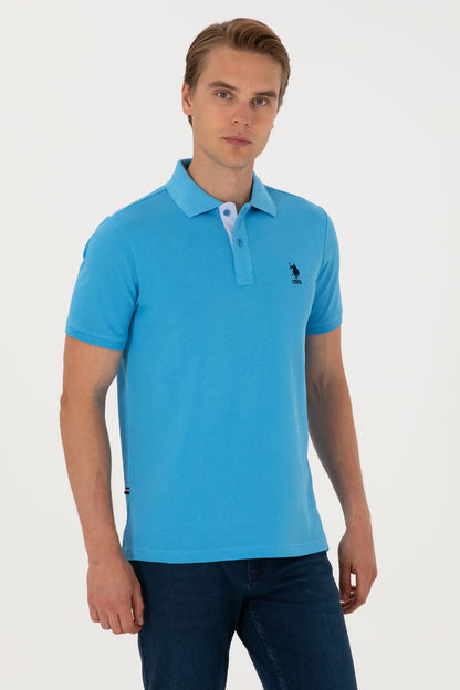 U.S. Polo Assn. Light Blue Men Light Blue Regular Fit Polo Shirt SKU: G081SZ0110 2084243_VR093 Image 01