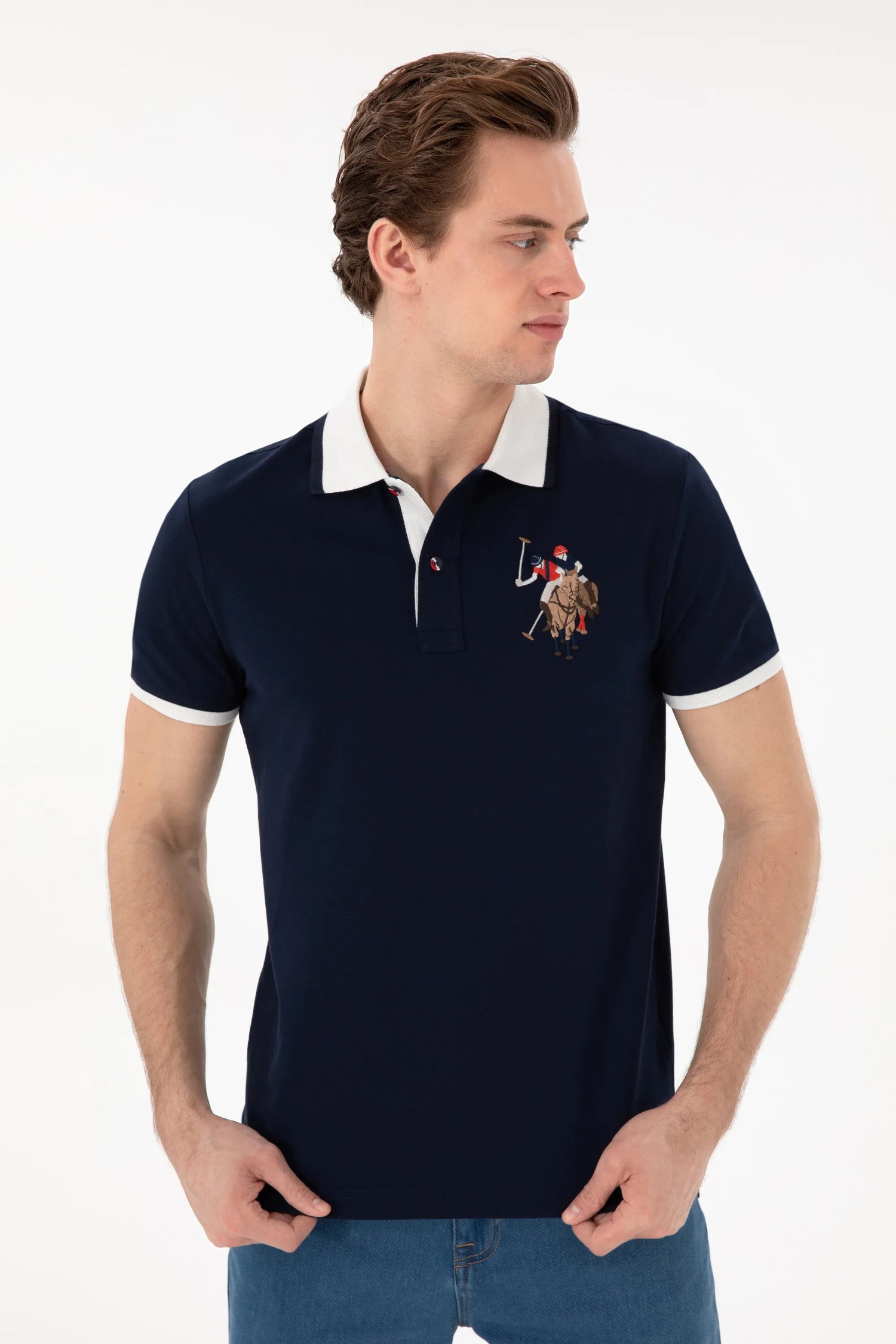 U.S. Polo Assn. Navy Men Navy Polo Shirt SKU: G081SZ0110 2084815_VR033 Image 03