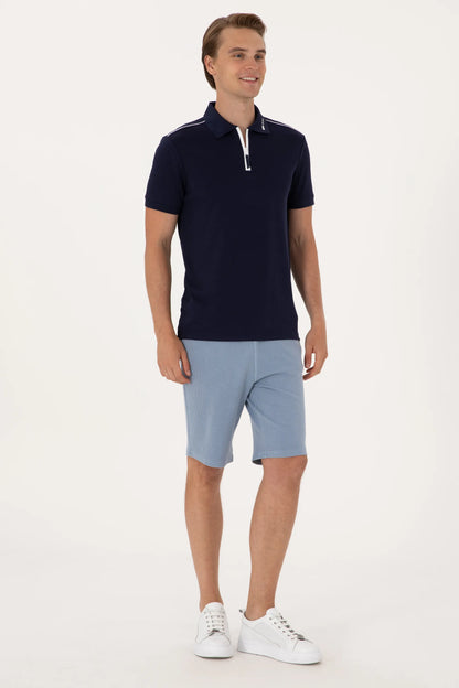 U.S. Polo Assn. Navy Blue Men Navy Blue Regular Fit Polo Shirt SKU: G081SZ0110 2102964_VR033 Image 04