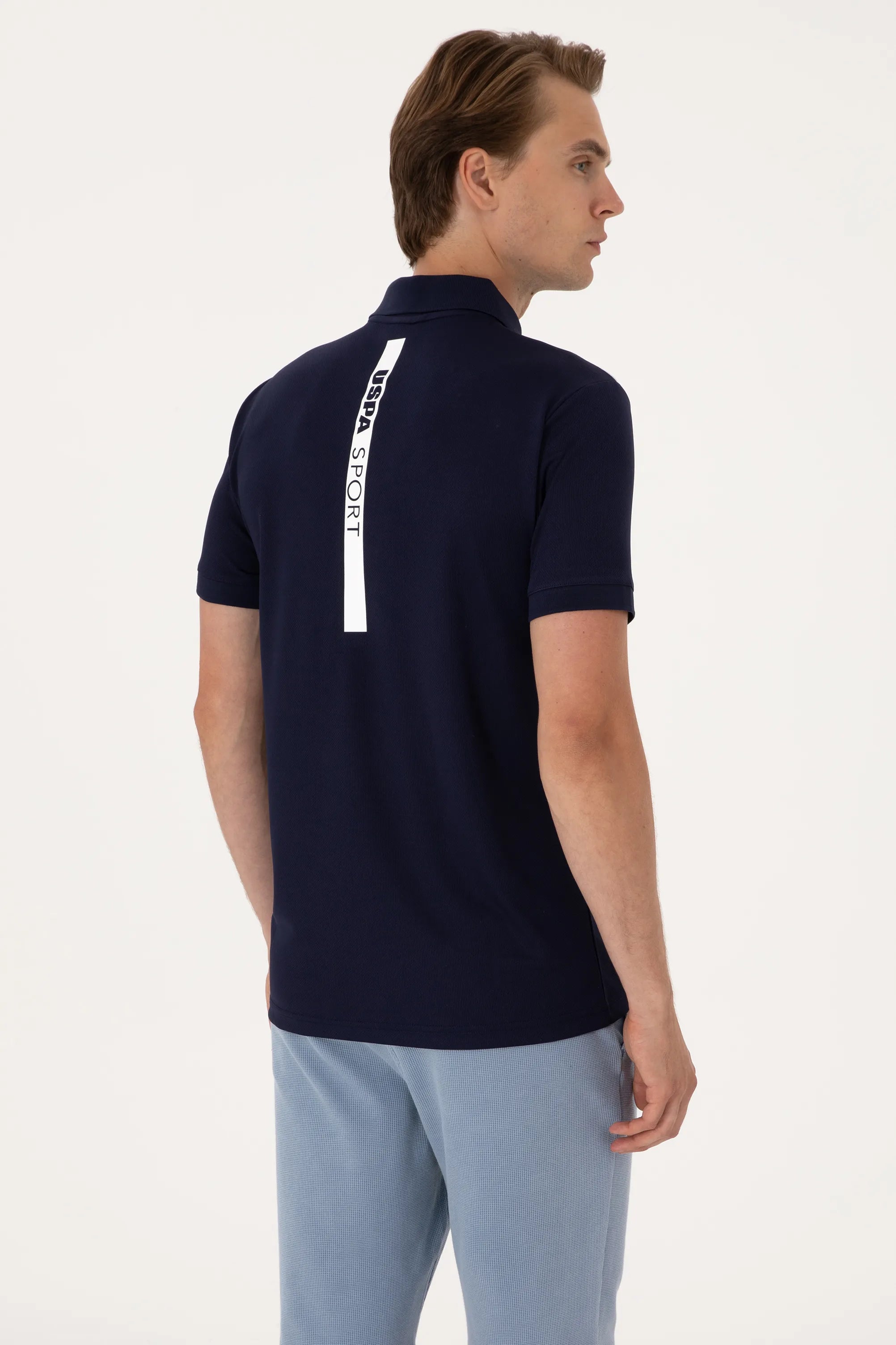 U.S. Polo Assn. Navy Blue Men Navy Blue Regular Fit Polo Shirt SKU: G081SZ0110 2102964_VR033 Image 05