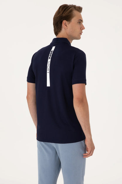 U.S. Polo Assn. Navy Blue Men Navy Blue Regular Fit Polo Shirt SKU: G081SZ0110 2102964_VR033 Image 05