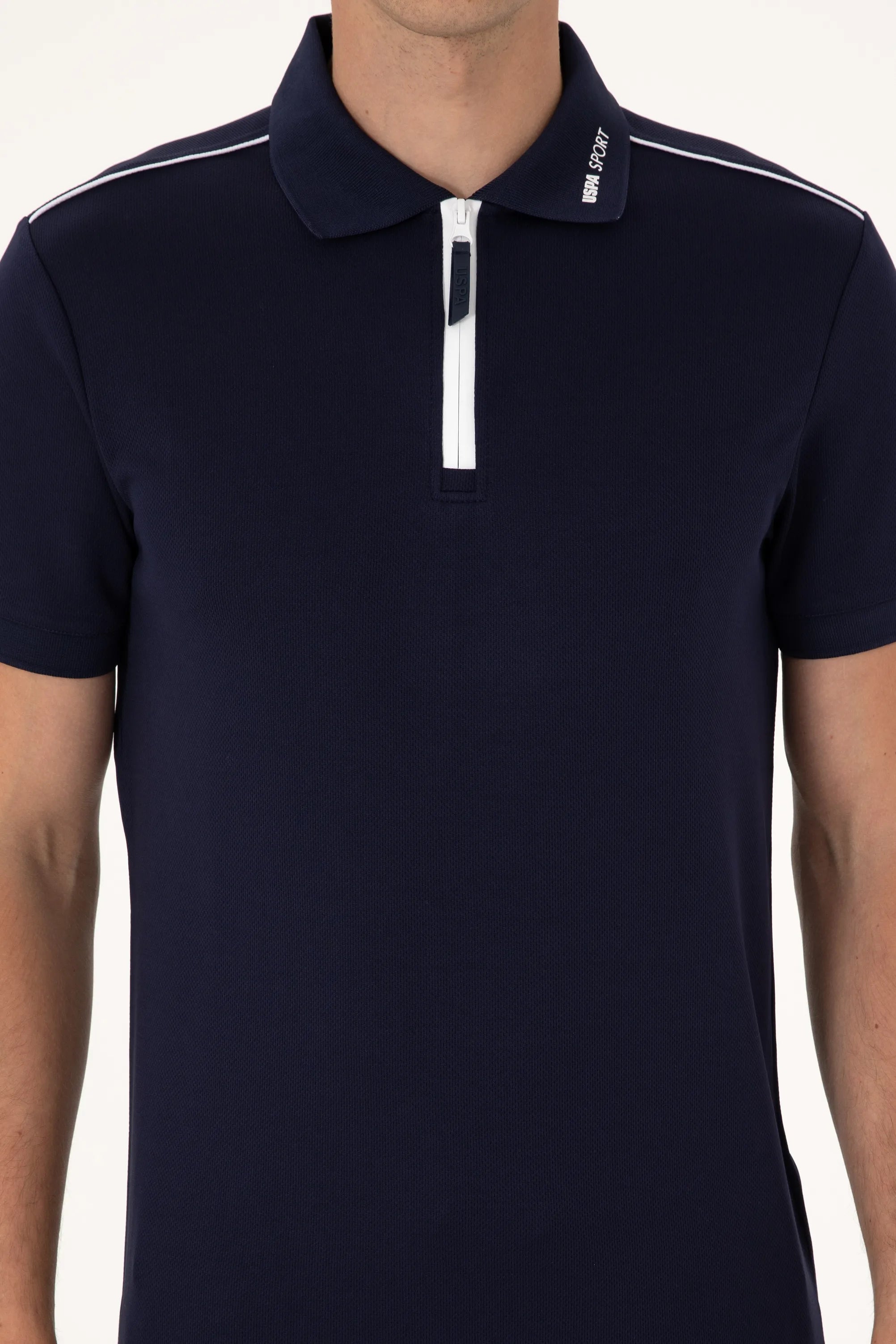 U.S. Polo Assn. Navy Blue Men Navy Blue Regular Fit Polo Shirt SKU: G081SZ0110 2102964_VR033 Image 06