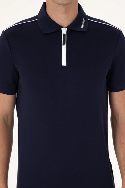 U.S. Polo Assn. Navy Blue Men Navy Blue Regular Fit Polo Shirt SKU: G081SZ0110 2102964_VR033 Image 06