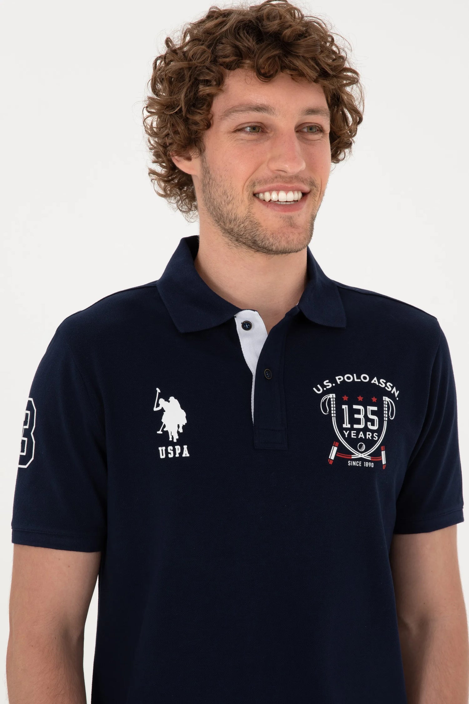 U.S. Polo Assn. Navy Blue Men Navy Blue Regular Fit Polo Shirt SKU: G081SZ0110 2103738_VR033 Image 02