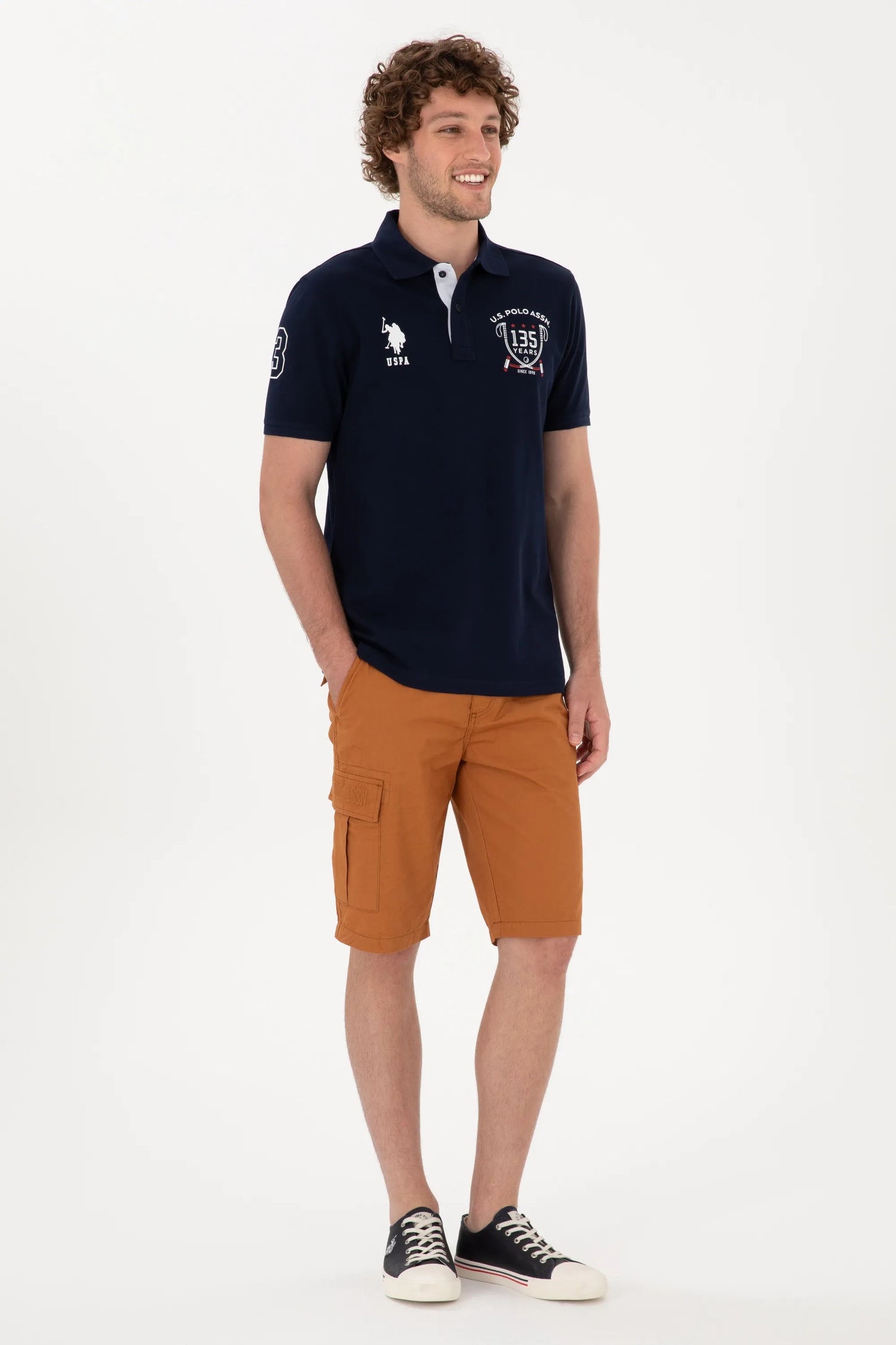 U.S. Polo Assn. Navy Blue Men Navy Blue Regular Fit Polo Shirt SKU: G081SZ0110 2103738_VR033 Image 04