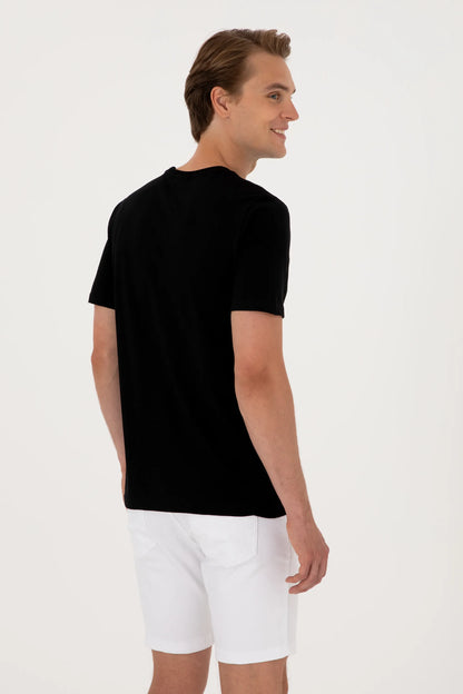 U.S. Polo Assn. Black Men Black Regular Fit Polo Shirt SKU: G081SZ0110 2104061_VR046 Image 05