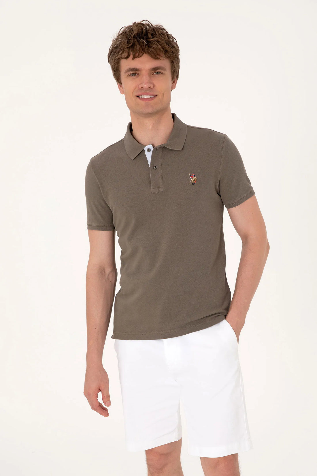 U.S. Polo Assn. Mink Men Mink Polo Shirt SKU: G081SZ0110 2252503_VR052 Image 01