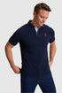 U.S. Polo Assn. Navy Men Navy Short Sleeve Contrast Placket PiquŽ Polo Shirt SKU: G081SZ0110 PU-8778_VR033 Image 01