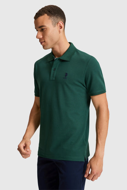 U.S. Polo Assn. Dark Green Men Dark Green Short Sleeve PiquŽ Polo Shirt SKU: G081SZ0110 PU-8778_VR079 Image 03