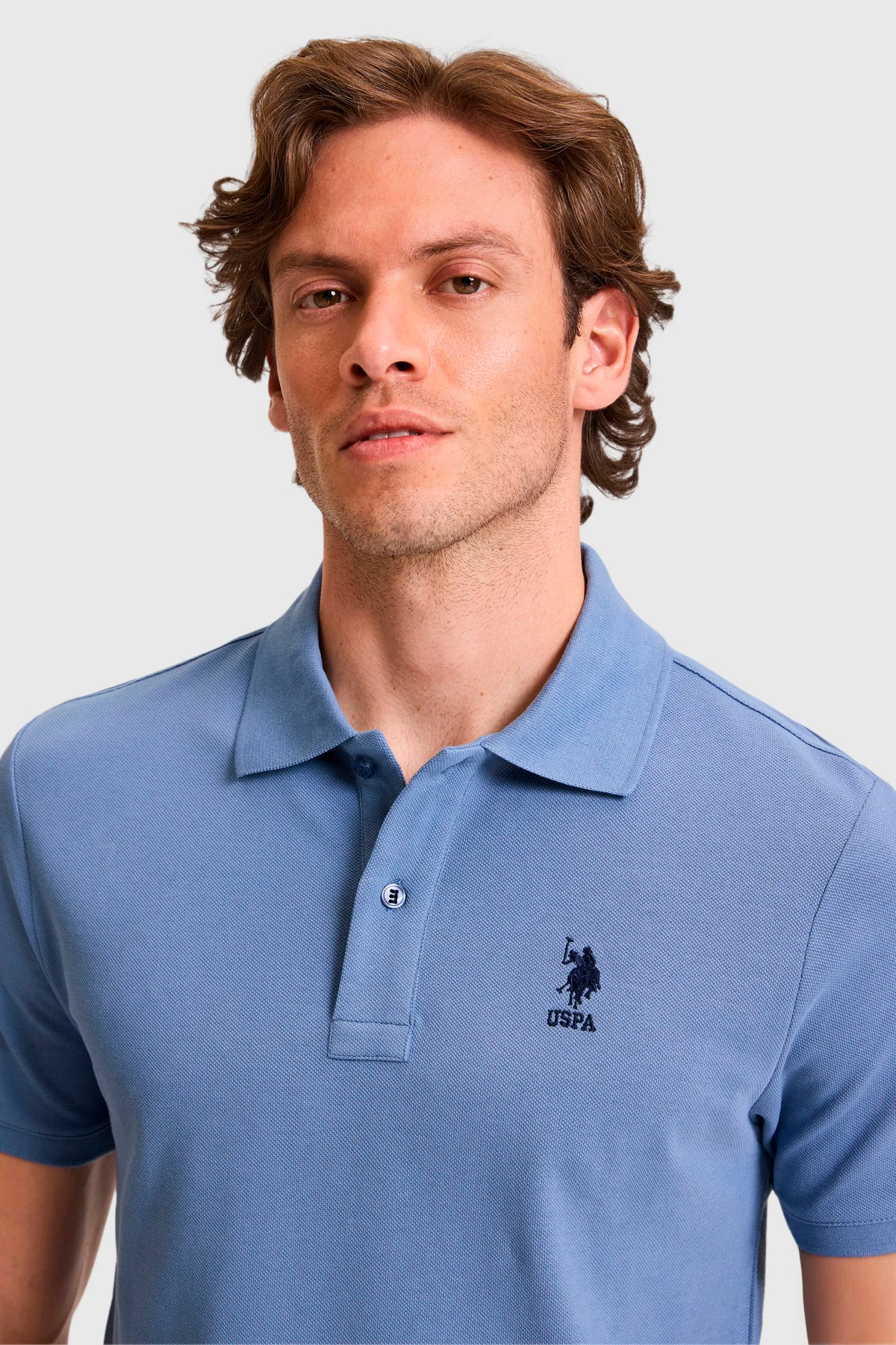 U.S. Polo Assn. Indigo Men Indigo Short Sleeve PiquŽ Polo Shirt SKU: G081SZ0110 PU-8779_VR028 Image 02