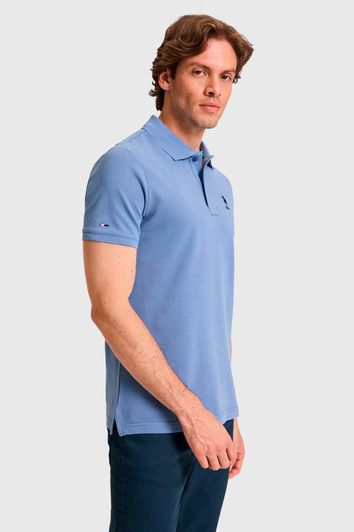 U.S. Polo Assn. Indigo Men Indigo Short Sleeve PiquŽ Polo Shirt SKU: G081SZ0110 PU-8779_VR028 Image 03