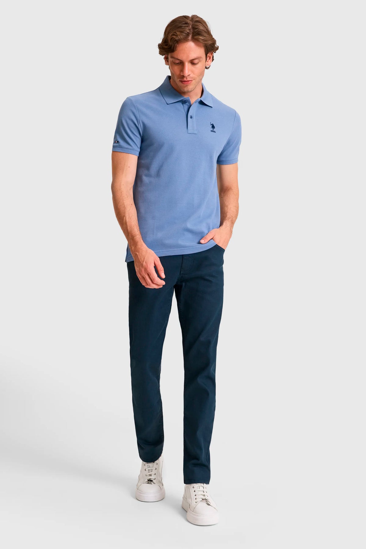U.S. Polo Assn. Indigo Men Indigo Short Sleeve PiquŽ Polo Shirt SKU: G081SZ0110 PU-8779_VR028 Image 04