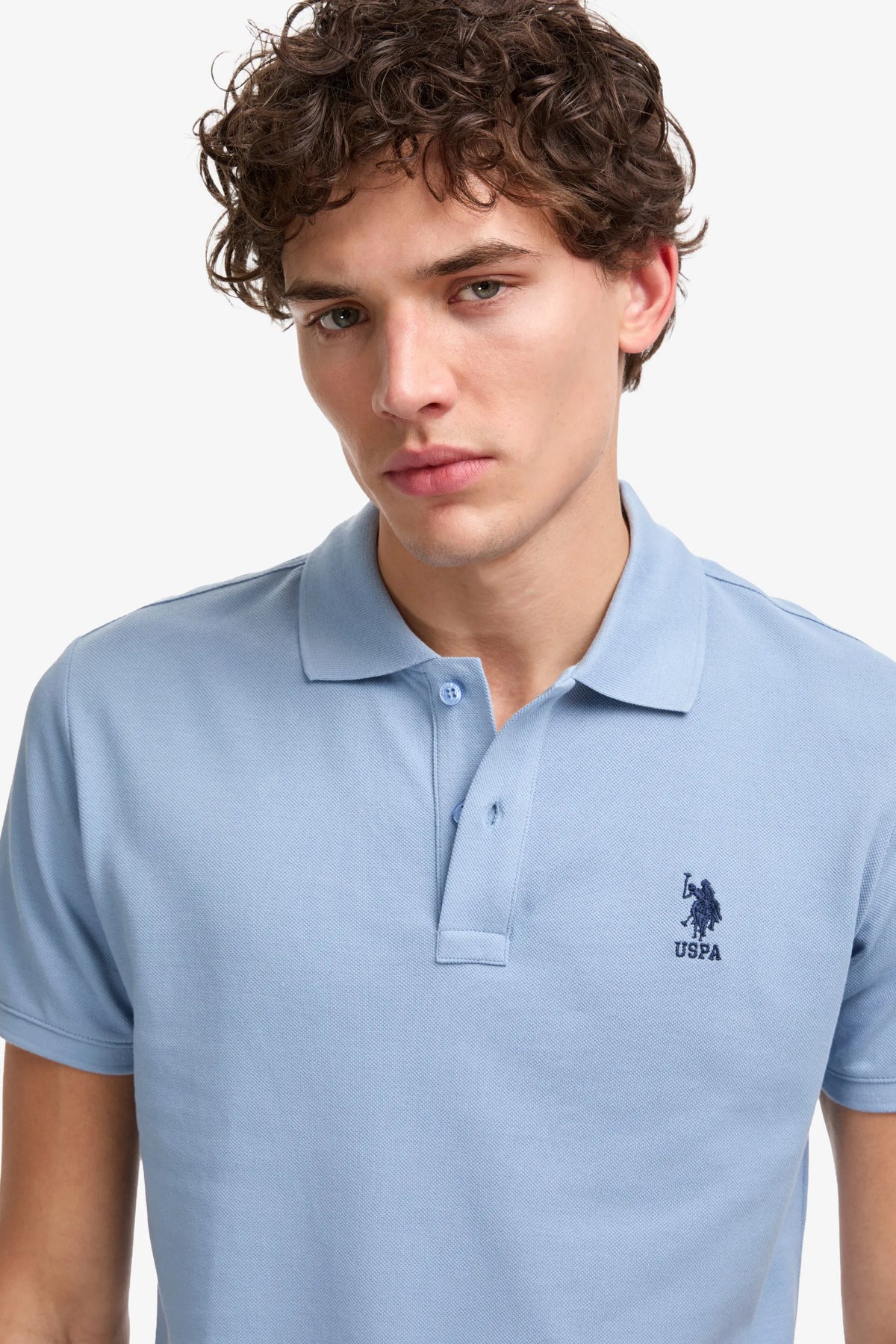 U.S. Polo Assn. Blue Men Blue Short Sleeve PiquŽ Polo Shirt SKU: G081SZ0110 PU-8779_VR036 Image 02
