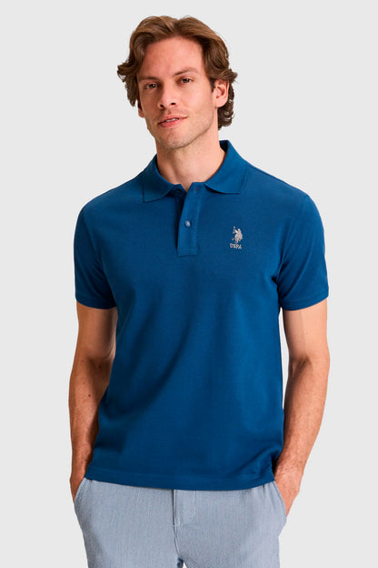 U.S. Polo Assn. Outdoor Navy Men Outdoor Navy Short Sleeve PiquŽ Polo Shirt SKU: G081SZ0110 PU-8779_VR059 Image 01