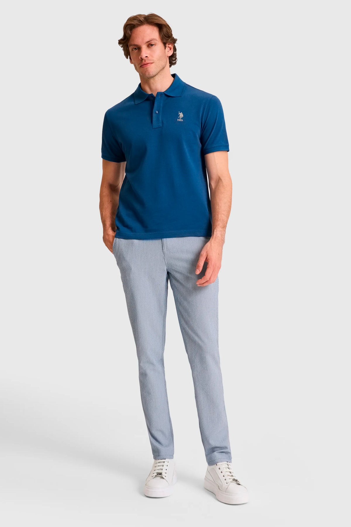 U.S. Polo Assn. Outdoor Navy Men Outdoor Navy Short Sleeve PiquŽ Polo Shirt SKU: G081SZ0110 PU-8779_VR059 Image 04
