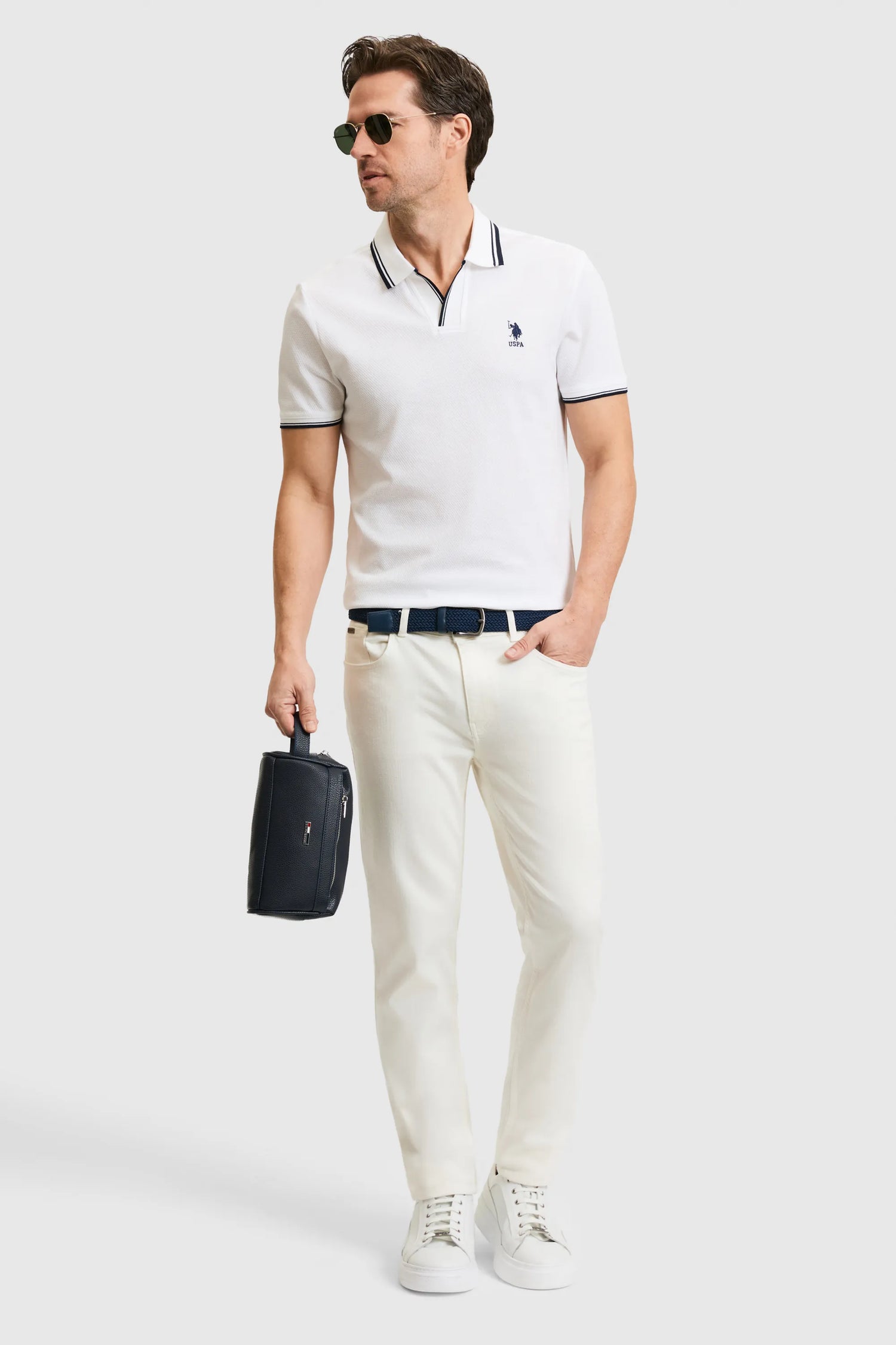U.S. Polo Assn. White Men White Polo Shirt SKU: G081SZ0110 PU-8893_VR013 Image 04