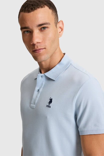 U.S. Polo Assn. Light Blue Men Light Blue Short Sleeve PiquŽ Polo Shirt SKU: G081SZ0110 PU-8895_VR003 Image 02