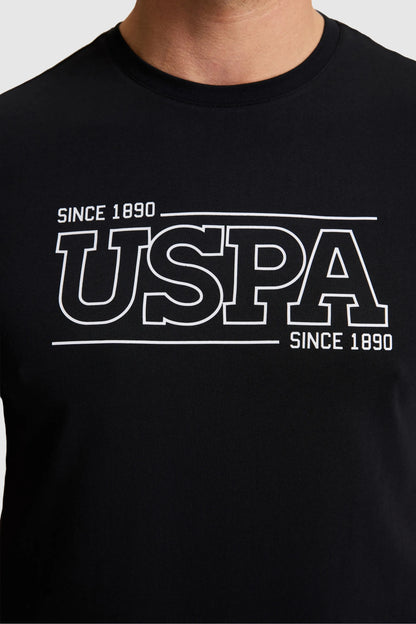 U.S. Polo Assn. Black Men Black Short Sleeve Printed T-Shirt SKU: G081SZ0110 PU-9667_VR046 Image 06