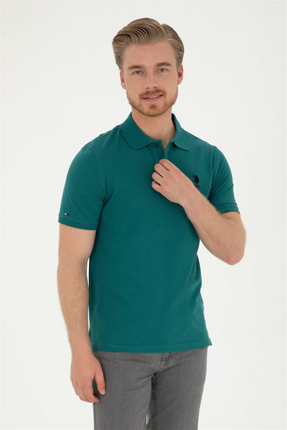 Green Polo Shirt With Logo_G081SZ0110 1792462_VR101_01