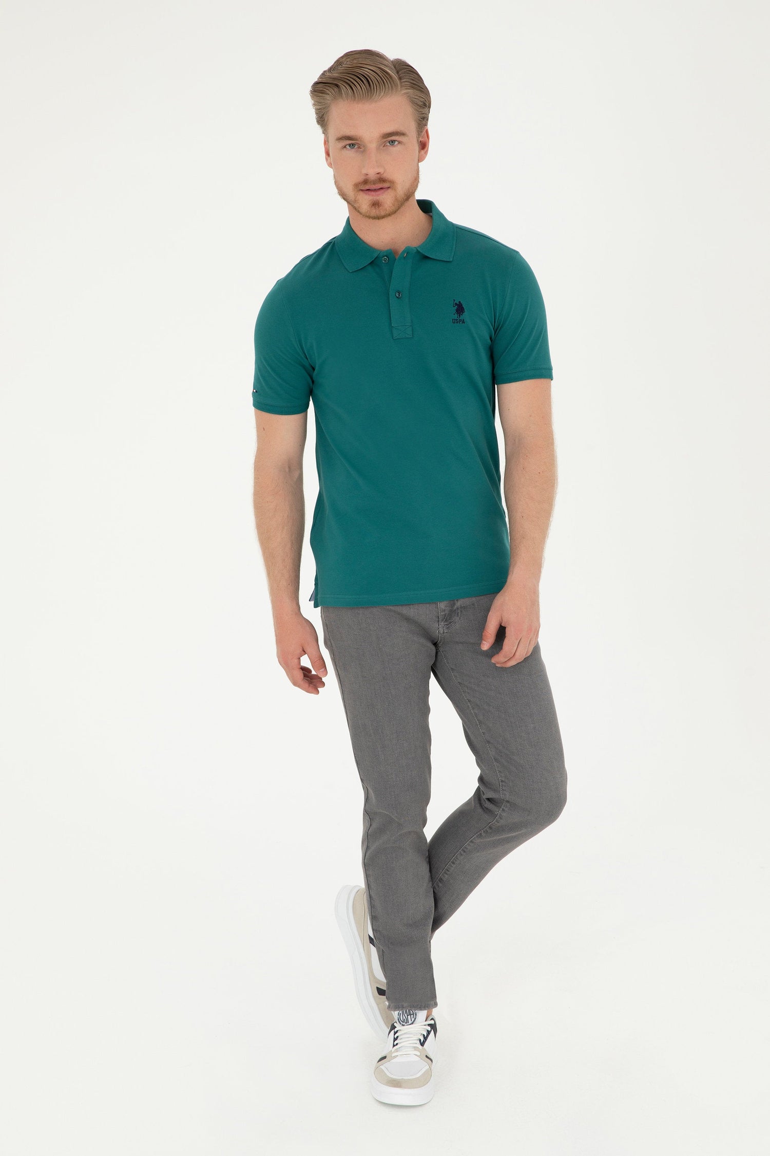 Green Polo Shirt With Logo_G081SZ0110 1792462_VR101_04