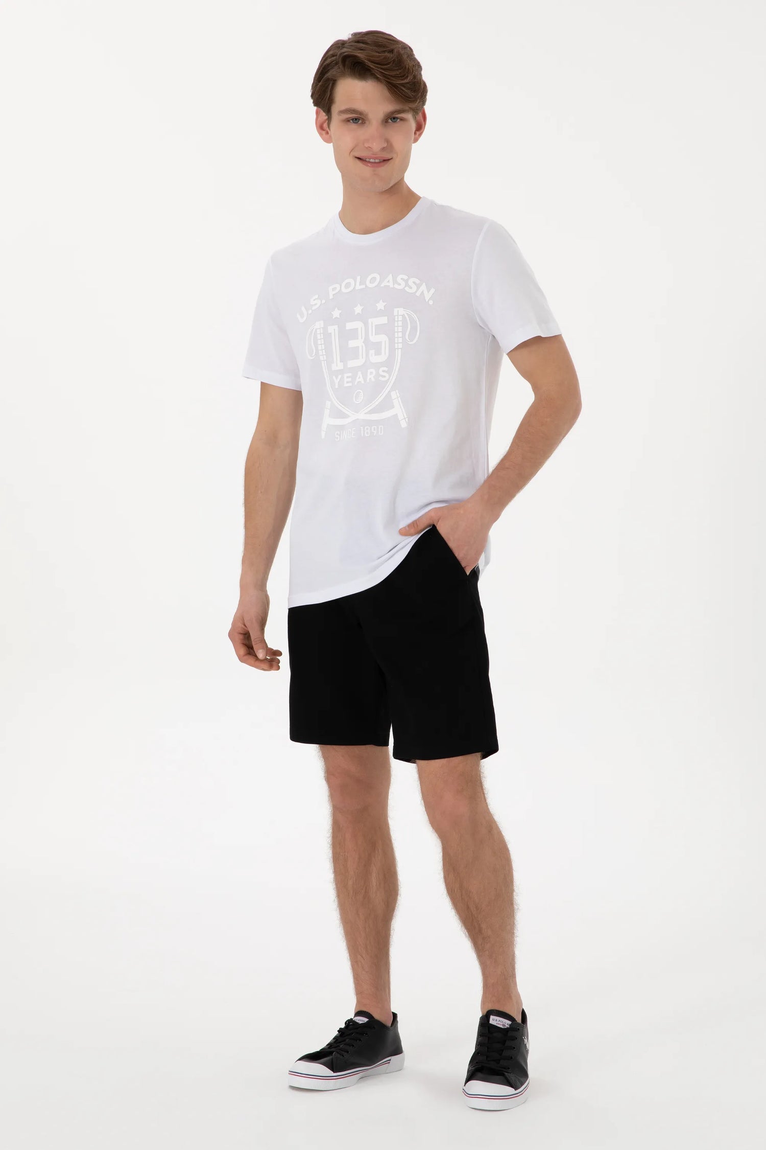 U.S. Polo Assn. Black Men Black Woven Bermuda Capri SKU: G081SZ0310 2098522_VR046 Image 03