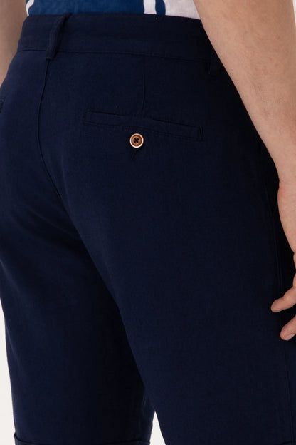 U.S. Polo Assn. Navy Blue Men Navy Blue Woven Bermuda Capri SKU: G081SZ0310 2108272_VR033 Image 06