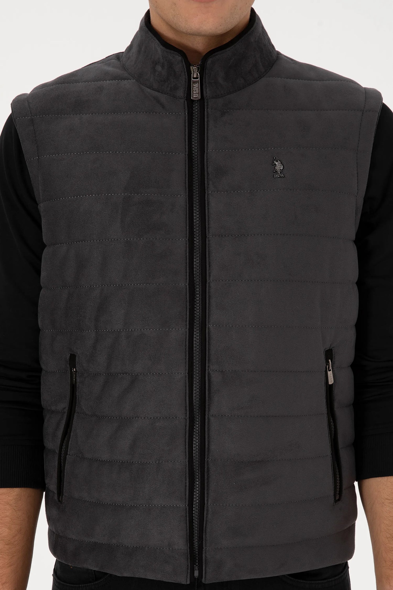 U.S. Polo Assn._Anthracite_Anthracite Leather Jacket_G081SZ0350 P25053_070_06