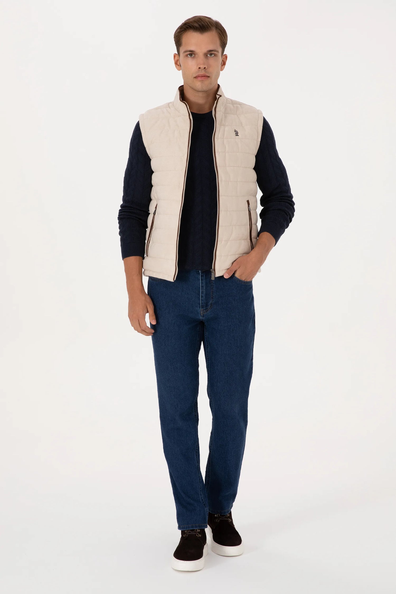 U.S. Polo Assn._Ecru_Ecru Leather Jacket_G081SZ0350 P25053_VR019_04