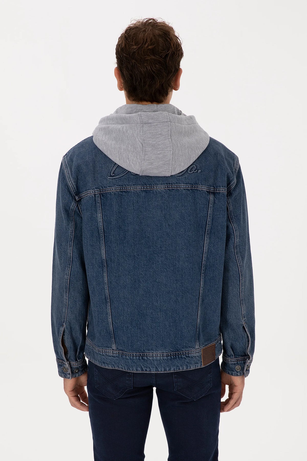 U.S. Polo Assn. Dark Blue Men Dark Blue Hooded Denim Jacket SKU: G081SZ0770 2234897_DN0023 Image 06
