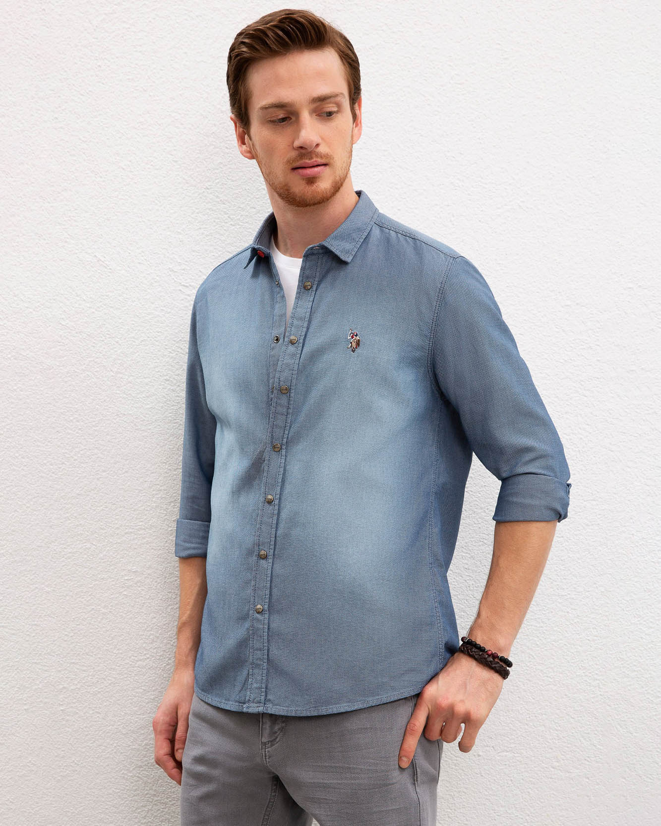 Mid Blue Denim Shirt U.S. Polo Assn.