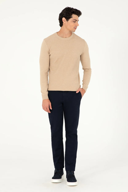 U.S. Polo Assn. Navy Men Navy Slim Fit Chino Trousers SKU: G081SZ0780 1961975_VR033 Image 03
