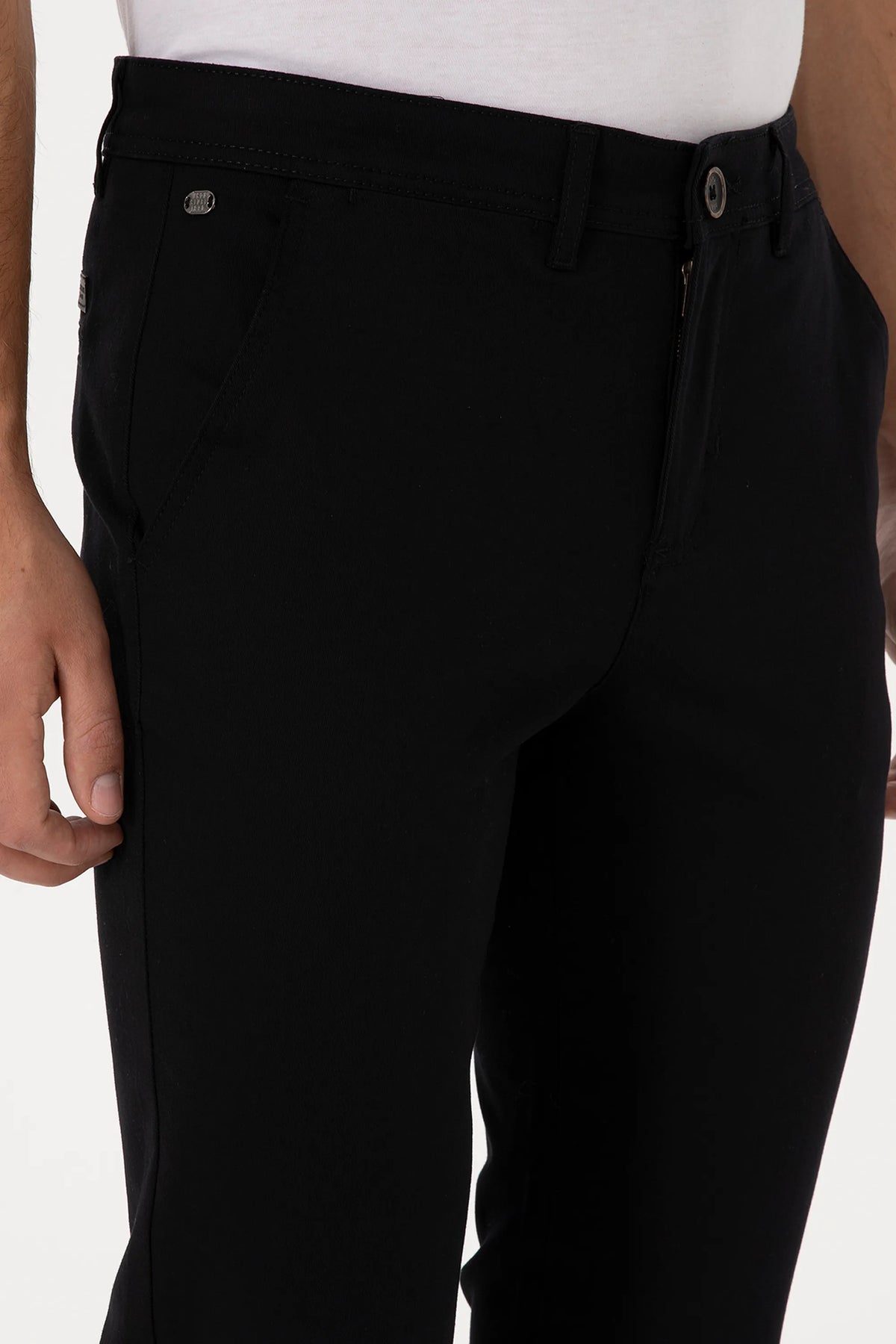 U.S. Polo Assn. Black Men Black Slim Fit Chino Trousers SKU: G081SZ0780 2237501_VR046 Image 05