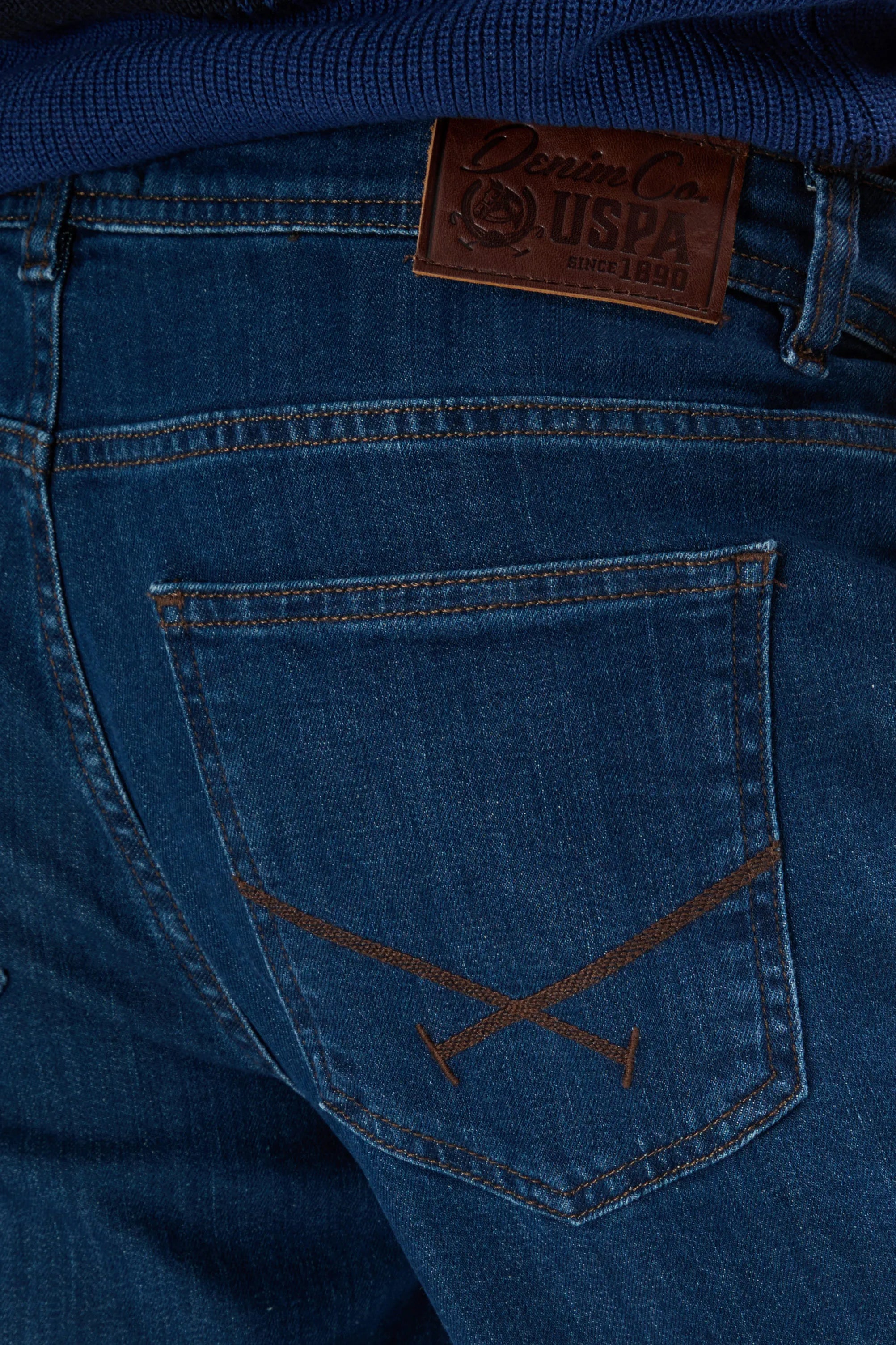 U.S. Polo Assn. Mid Blue Men Mid Blue Denim Trouser SKU: G081SZ0800 2226203_DN0022 Image 05