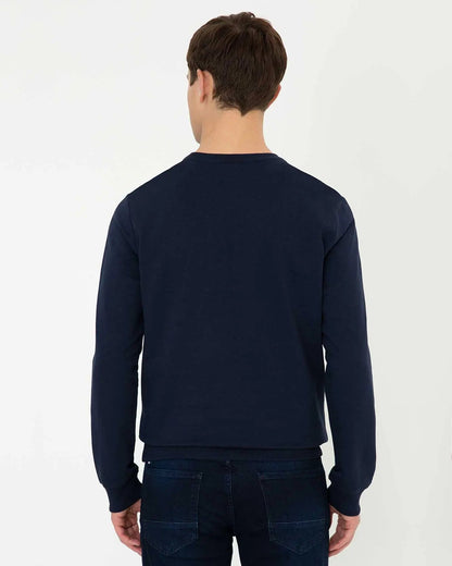Dark Blue Sweat Shirt - BEVAVA