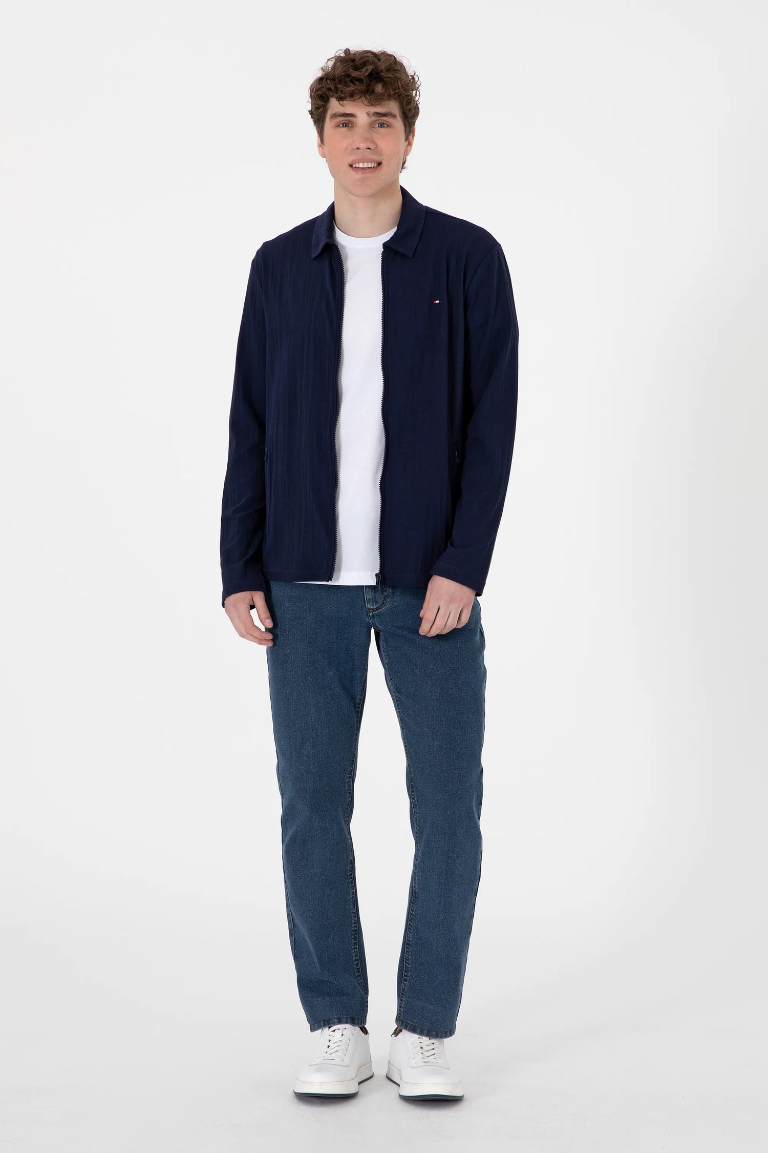 U.S. Polo Assn. Navy Blue Men Navy Blue Knitting Cardigan SKU: G081SZ0820 2103996_VR033 Image 04