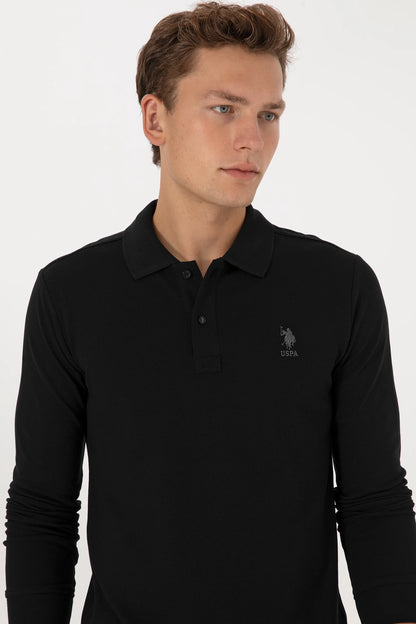 U.S. Polo Assn. Black Women Black Long Sleeve PiquŽ Polo Shirt SKU: G081SZ0820 2225638_VR046 Image 02