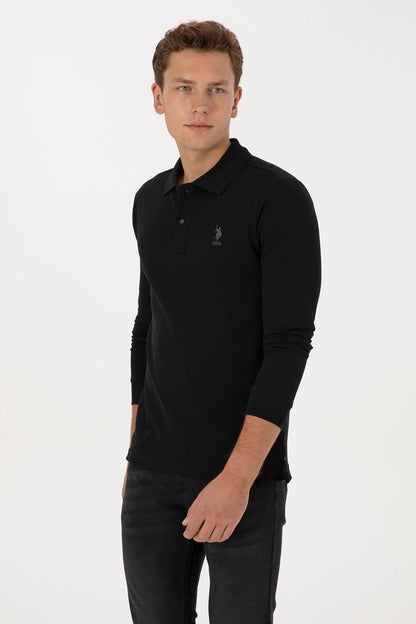 U.S. Polo Assn. Black Women Black Long Sleeve PiquŽ Polo Shirt SKU: G081SZ0820 2225638_VR046 Image 03