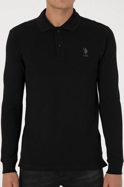 U.S. Polo Assn. Black Women Black Long Sleeve PiquŽ Polo Shirt SKU: G081SZ0820 2225638_VR046 Image 06