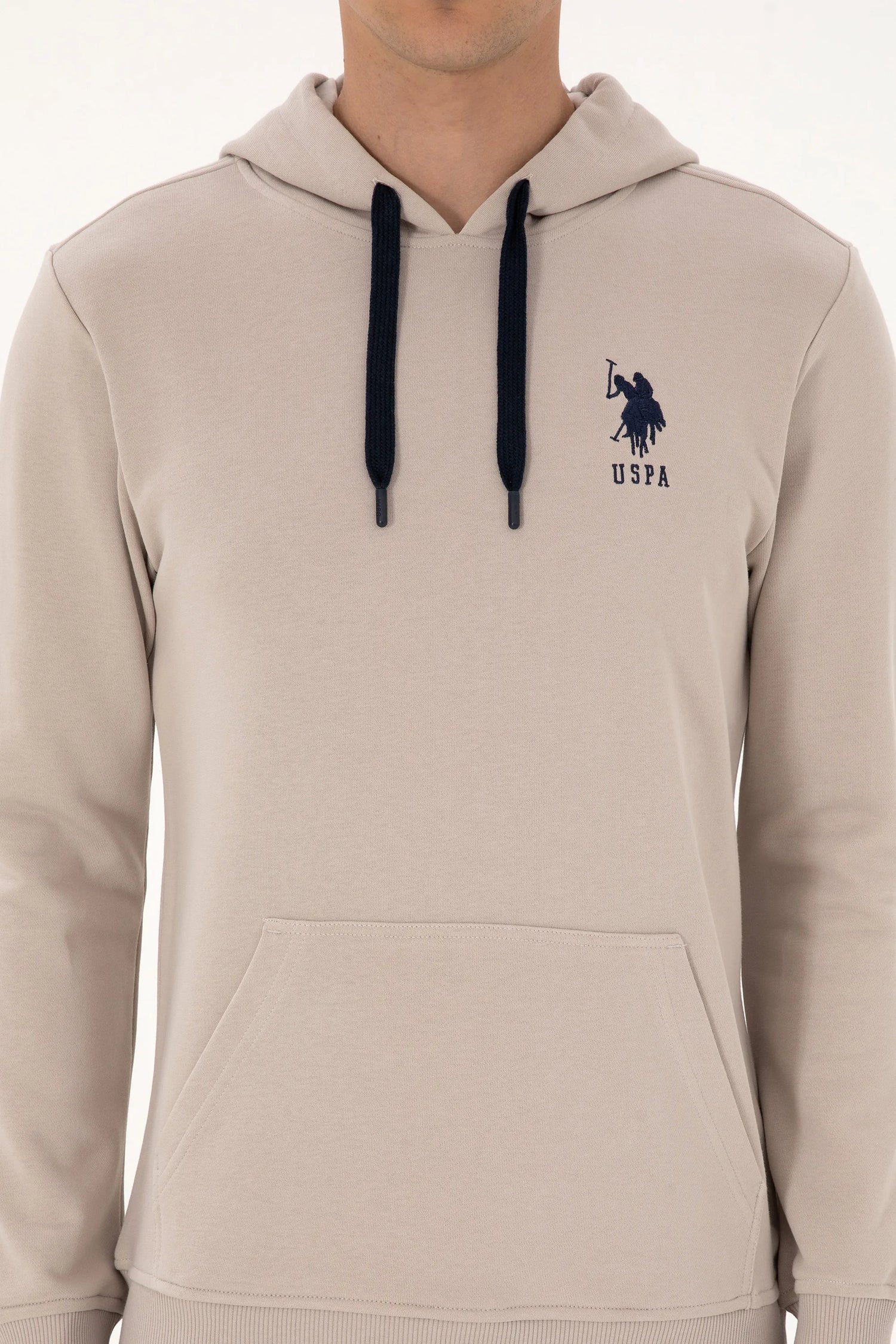 U.S. Polo Assn._Stone_Stone Hoodie With Logo_G081SZ0820 2225794_VR049_06