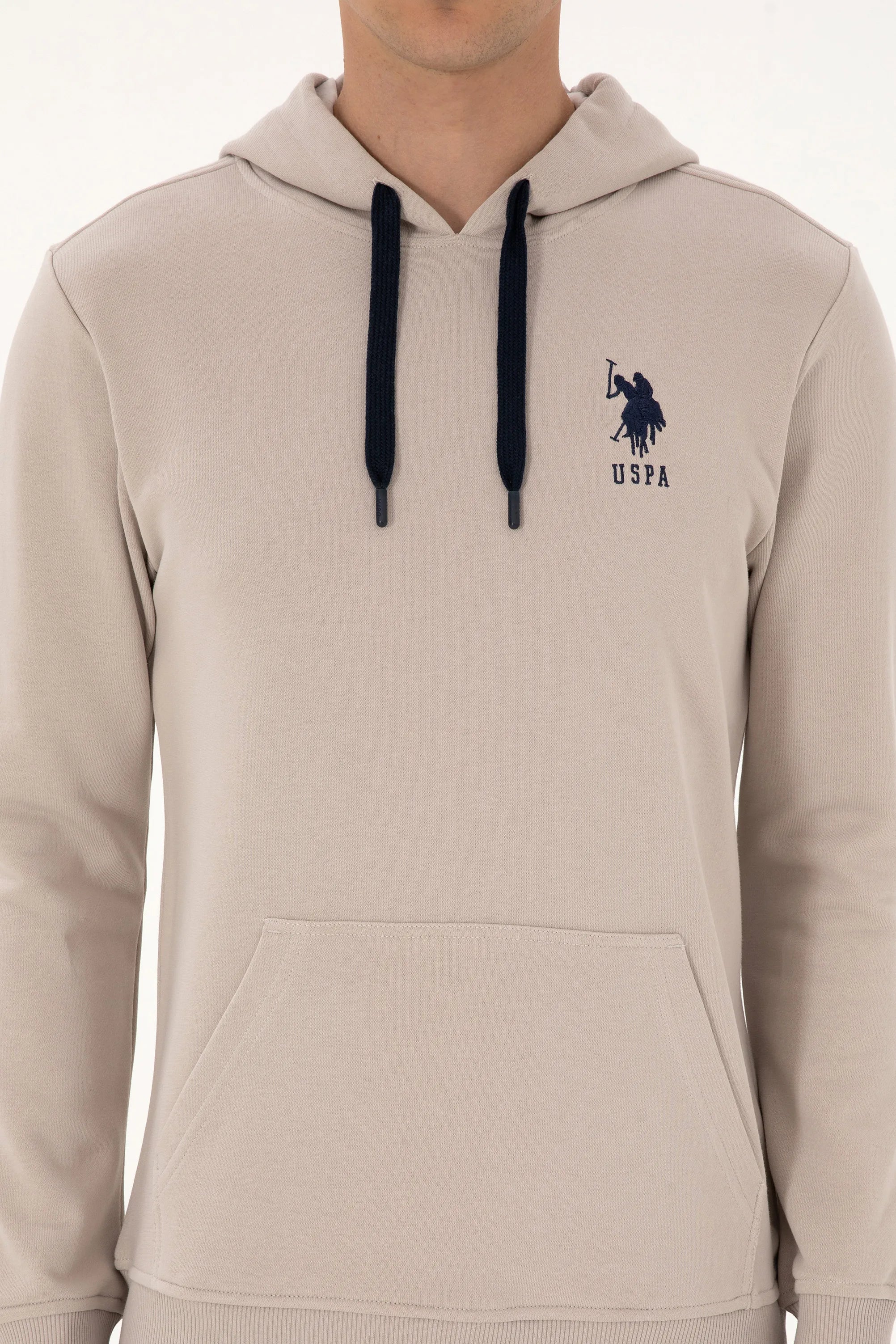 U.S. Polo Assn._Stone_Stone Hoodie With Logo_G081SZ0820 2225794_VR049_06