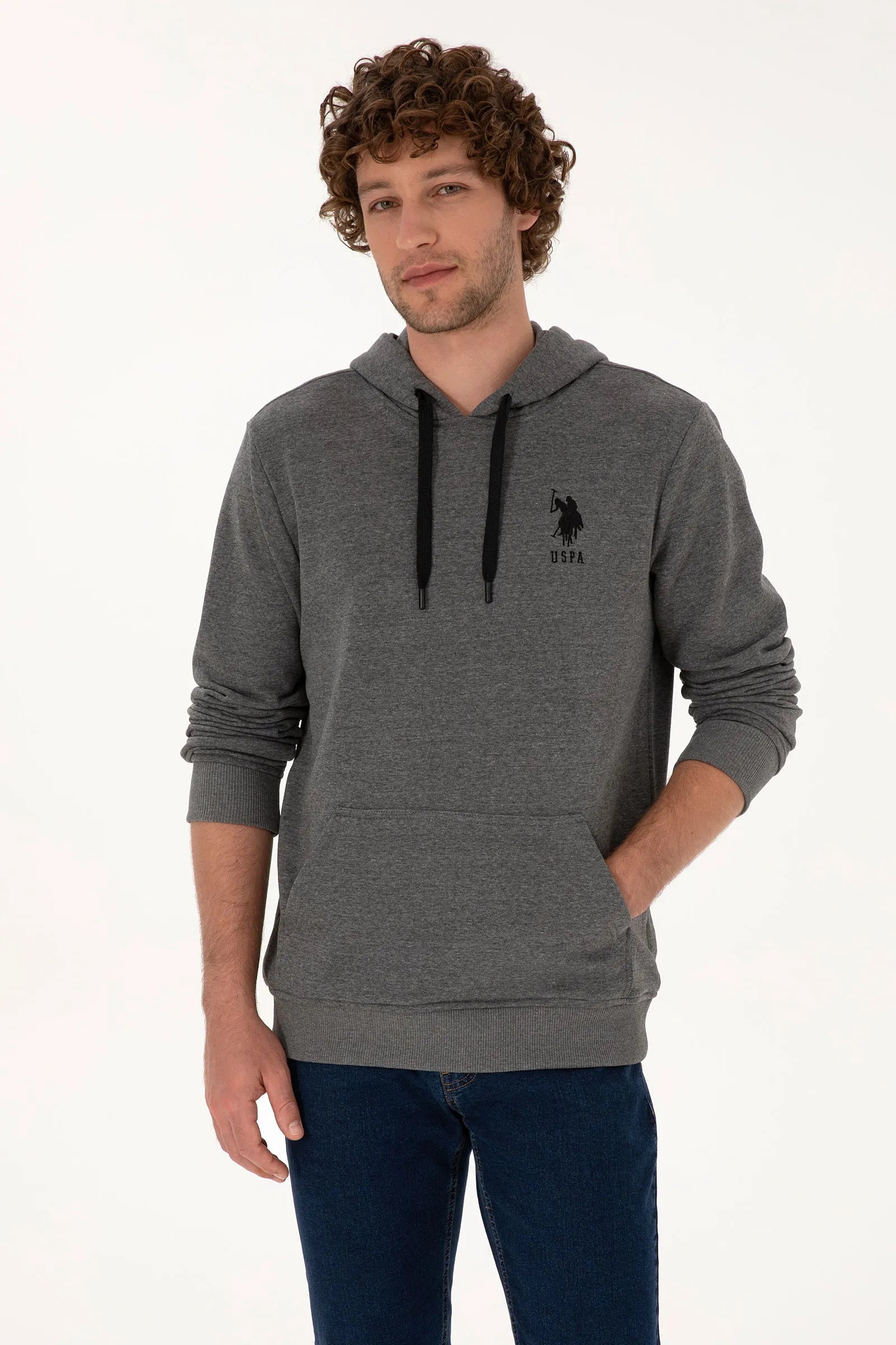 U.S. Polo Assn._Anthracite Mela_Anthracite Mela Hoodie_G081SZ0820 2225794_VR081_01