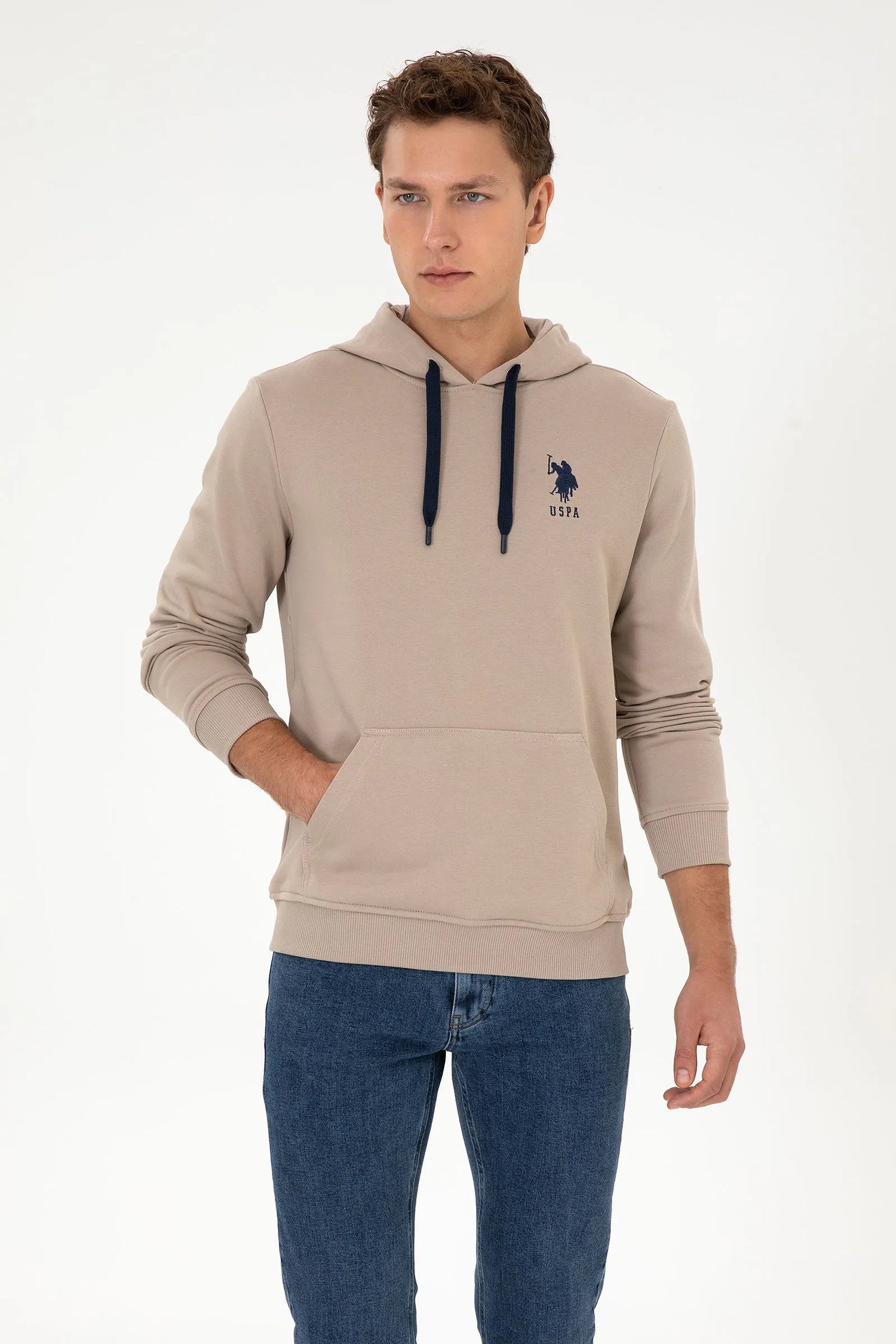 U.S. Polo Assn._Beige_Beige Hoodie_G081SZ0820 2225794_VR088_01