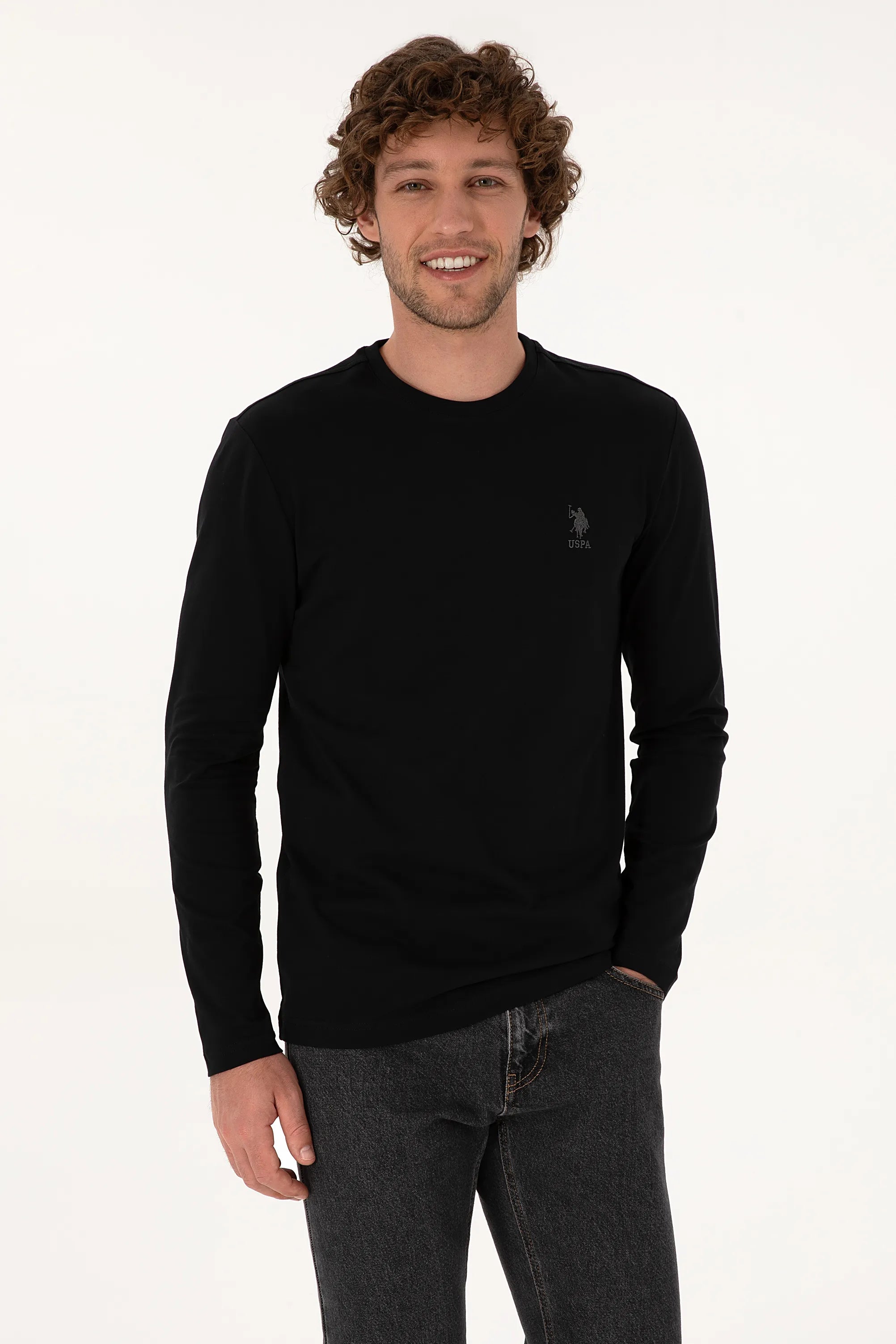 U.S. Polo Assn._Black_Black Sweat Shirt_G081SZ0820 2226386_VR046_03
