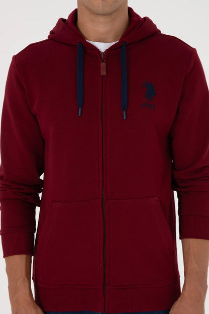 U.S. Polo Assn._Bordeaux_Bordeaux Zip Up Hoodie_G081SZ0820 2226461_VR014_06