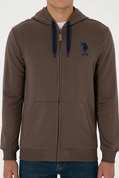 U.S. Polo Assn._Mink_Mink Zip Up Hoodie With Logo_G081SZ0820 2226461_VR052_06