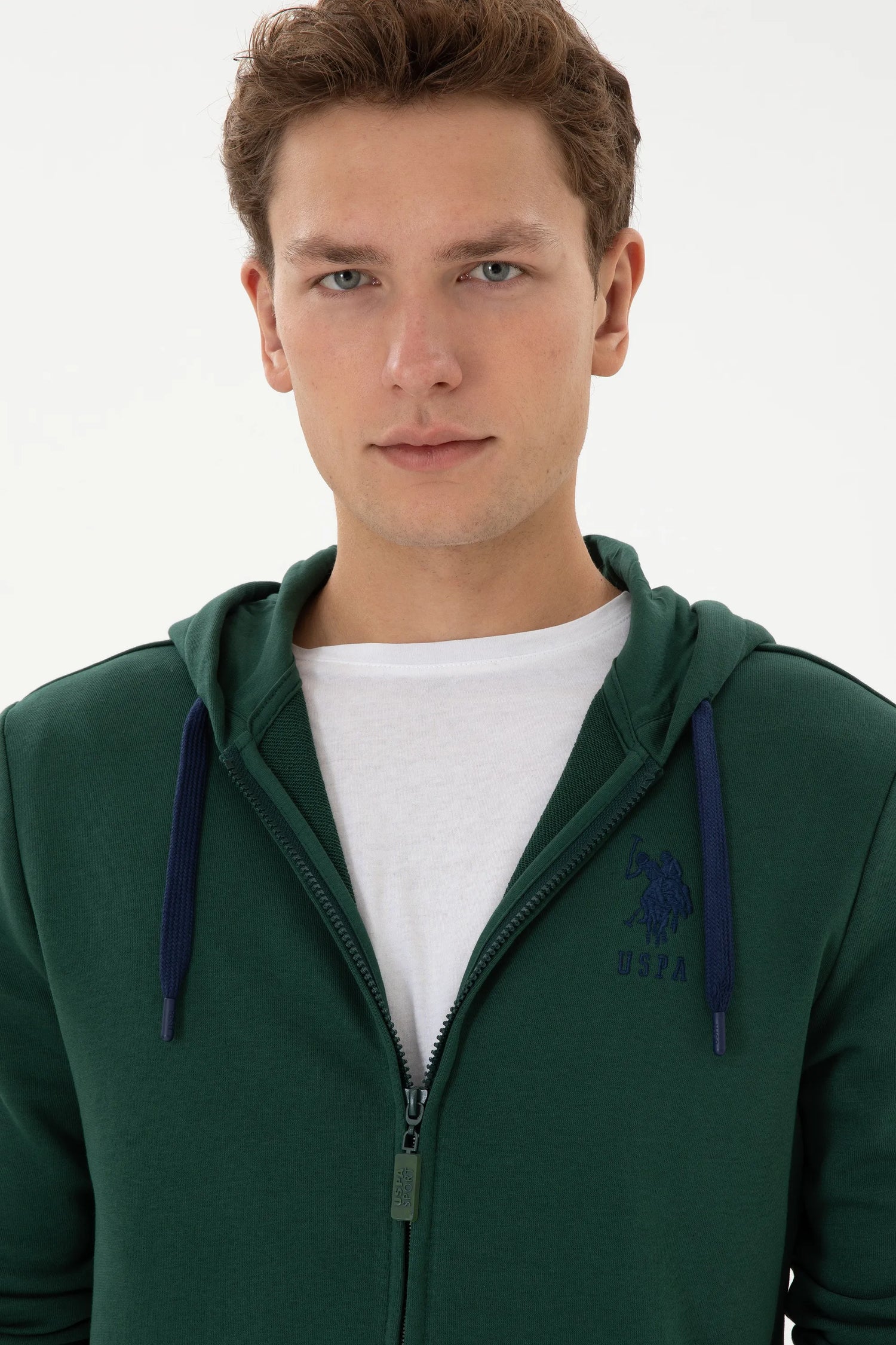 U.S. Polo Assn._Dark Green_Dark Green Zip Up Hoodie_G081SZ0820 2226461_VR079_02