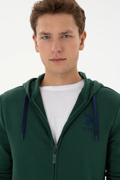U.S. Polo Assn._Dark Green_Dark Green Zip Up Hoodie_G081SZ0820 2226461_VR079_02
