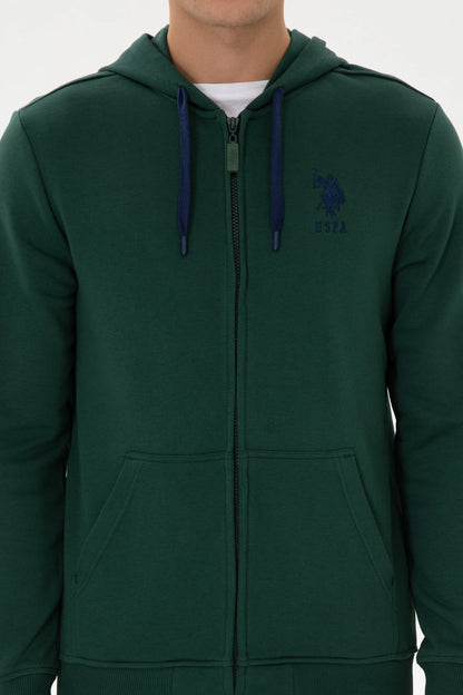 U.S. Polo Assn._Dark Green_Dark Green Zip Up Hoodie_G081SZ0820 2226461_VR079_06