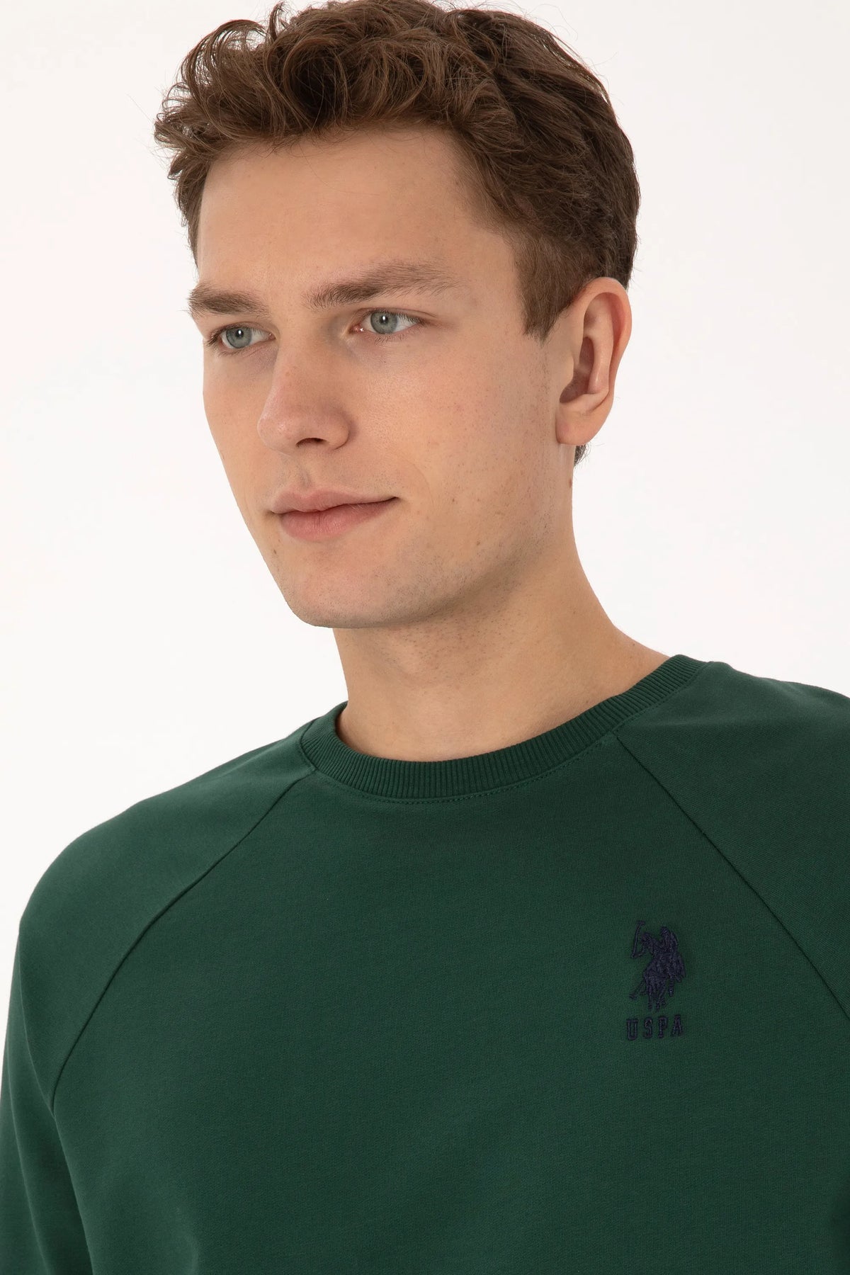 U.S. Polo Assn. Dark Green Men Dark Green Crew Neck Sweatshirt SKU: G081SZ0820 2231755_VR079 Image 02