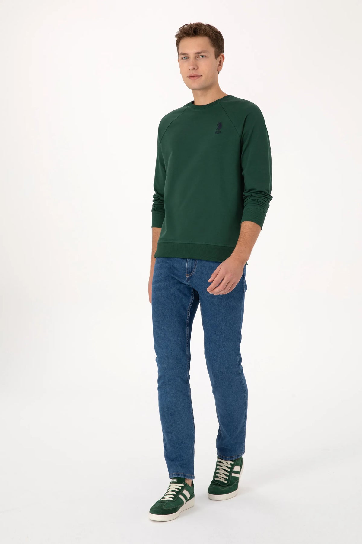 U.S. Polo Assn. Dark Green Men Dark Green Crew Neck Sweatshirt SKU: G081SZ0820 2231755_VR079 Image 04